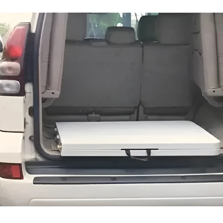 Mesa Plegable Tecnohogar Tipo Maleta 1.80 Camping Resistente Color Blanco 2