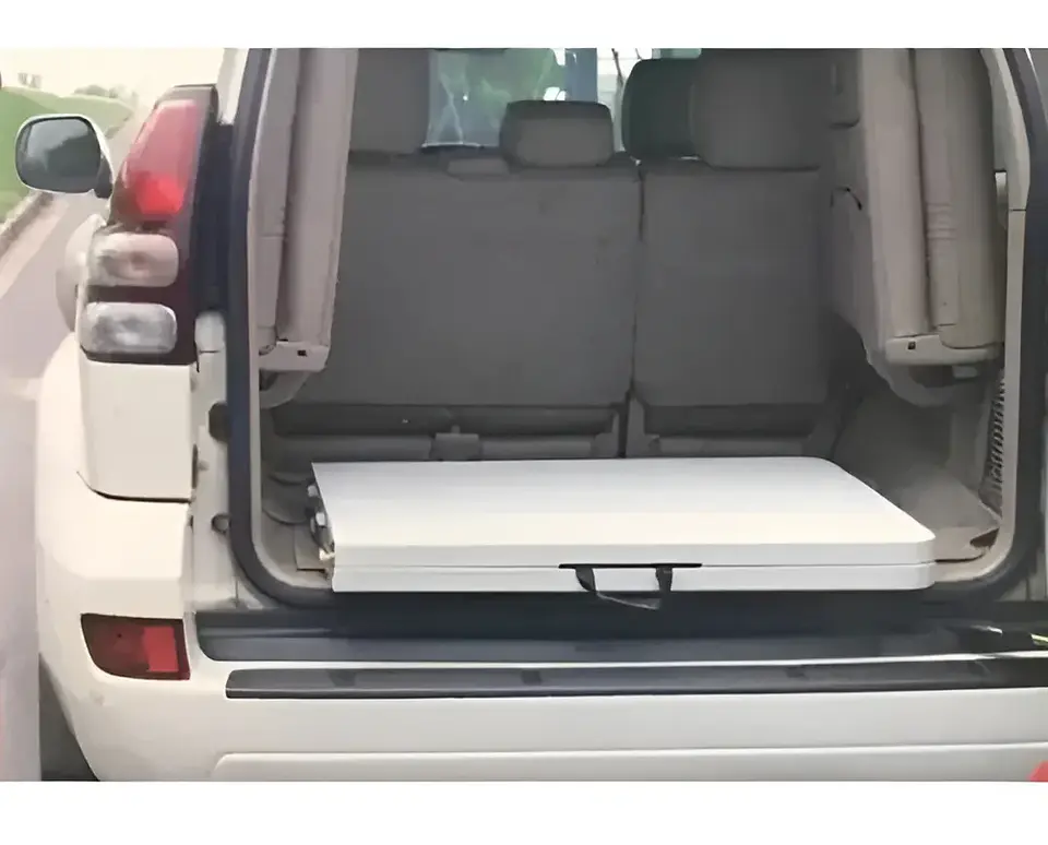 Mesa Plegable Tecnohogar Tipo Maleta 1.80 Camping Resistente Color Blanco 2