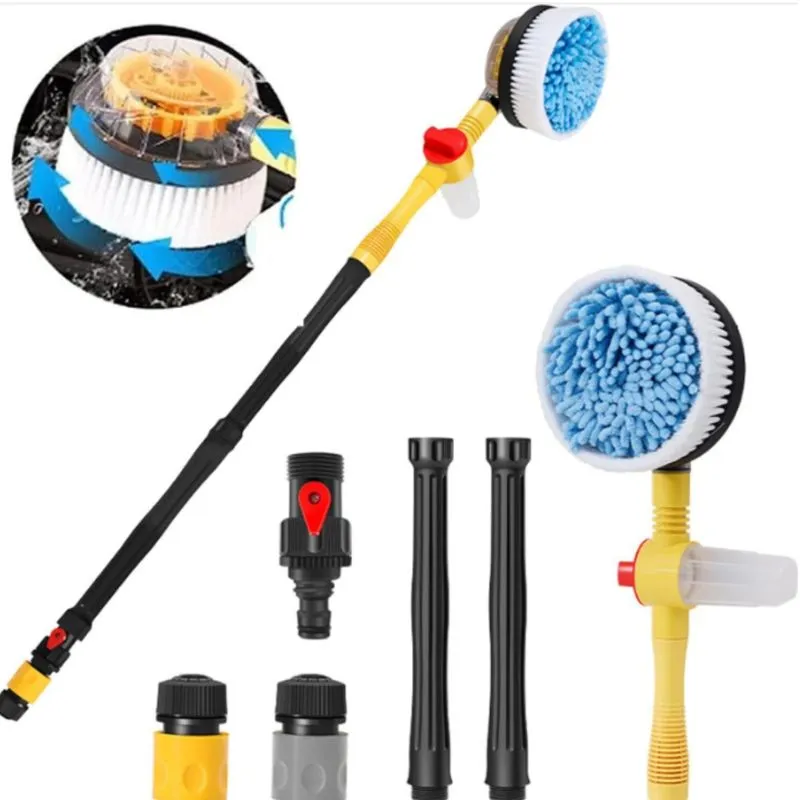 Kit Cepillo Limpieza Automático Giratorio Lavado Auto Espuma 2