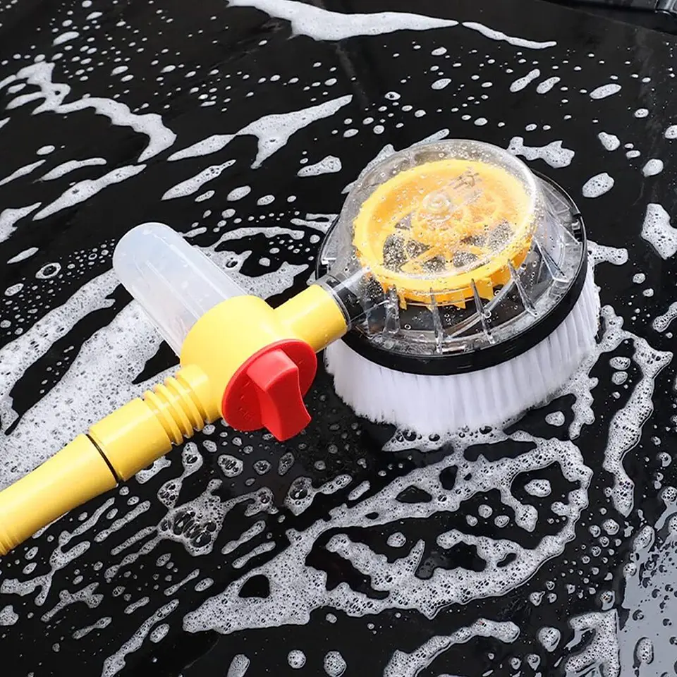 Kit Cepillo Limpieza Automático Giratorio Lavado Auto Espuma 3