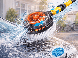 Kit Cepillo Limpieza Automático Giratorio Lavado Auto Espuma