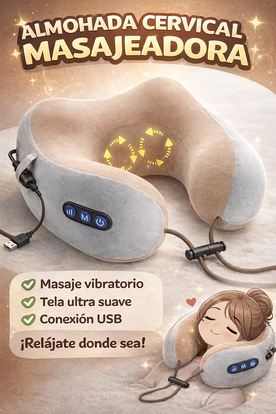 Masajeador Cuello Cervical Recargable 1