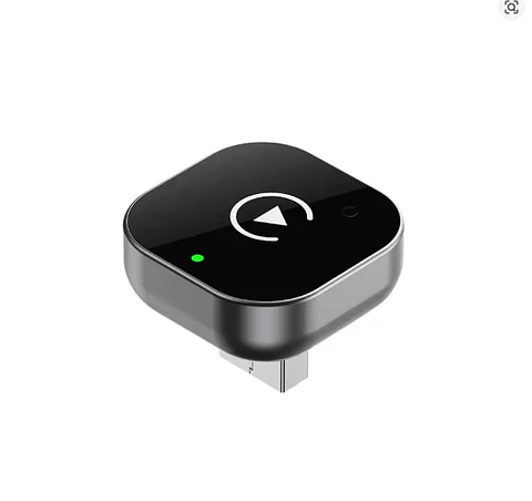 Adaptador CarPlay inalámbrico para iPhone - Mini Plug & Play Auto Connect, WiFi de 5 GHz de baja latencia, iOS 10+ Compatible con CarPlay con cable