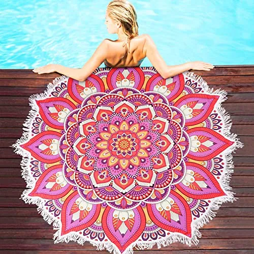 Toallas De Playa Mandala, Toalla Redonda Bohemia 1
