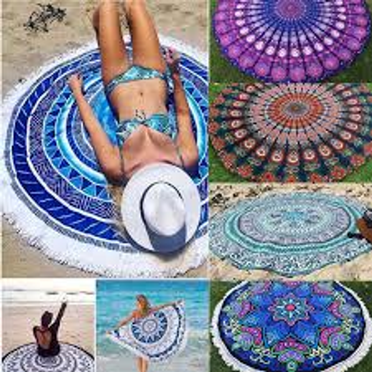 Toallas De Playa Mandala, Toalla Redonda Bohemia 2