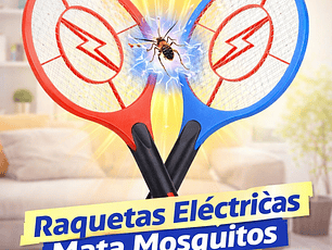 Raqueta eléctrica para insectos Raqueta Eléctrica color verde con voltaje -