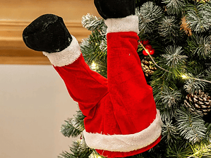 Decoración Piernas Móviles Sra Santa Para Árbol de Navidad