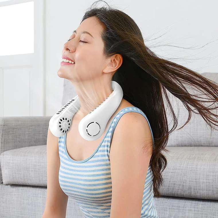 Ventilador de cuello recargable aire frio 3
