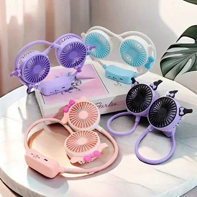 Ventilador De Cuello Recargable Kawai Infantil 2