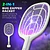 Bug Zapper, 3000 voltios para interiores y exteriores, raqueta eléctrica para matar moscas