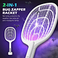 Bug Zapper, 3000 voltios para interiores y exteriores, raqueta eléctrica para matar moscas - Miniatura 1