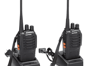 Walkie Talkie Doble  Pack 2 Radios Transmisor Walkie Talkie Color Negro