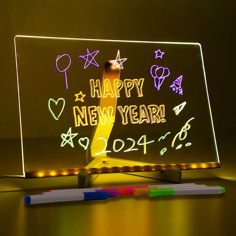 Luminarc Pizarra Led Fanrui Pizarra Acrílica De Borrado En Seco De 7 Colores Que Cambian 3