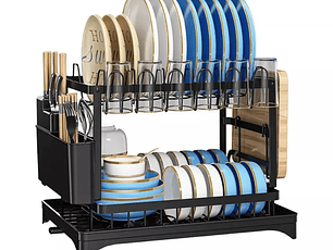 Rack Escurridor Estante Secador Loza 2 Niveles