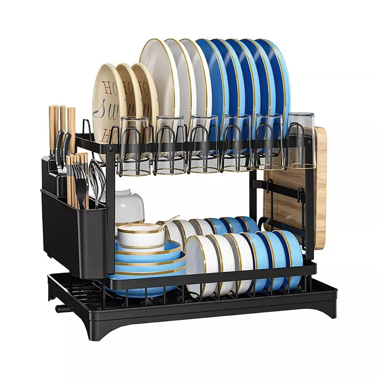 Rack Escurridor Estante Secador Loza 2 Niveles 1