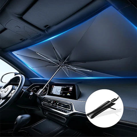 Protector solar plegable y portátil para parabrisas de auto