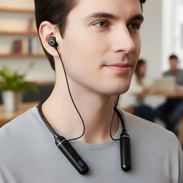 Audífonos Deportivos Bluetooth V5.0 de Cuello con Imán  2