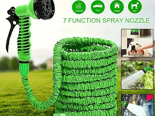 Juego de manguera de jardín de alta presión de PVC de alta resistencia con 7 patrones de rociado 15 METROS