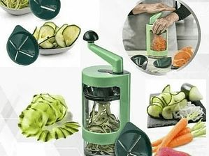 Rallador Verduras Espiral Multiuso Rebanador Cortador Picador
