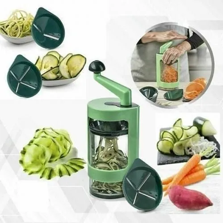 Rallador Verduras Espiral Multiuso Rebanador Cortador Picador 1
