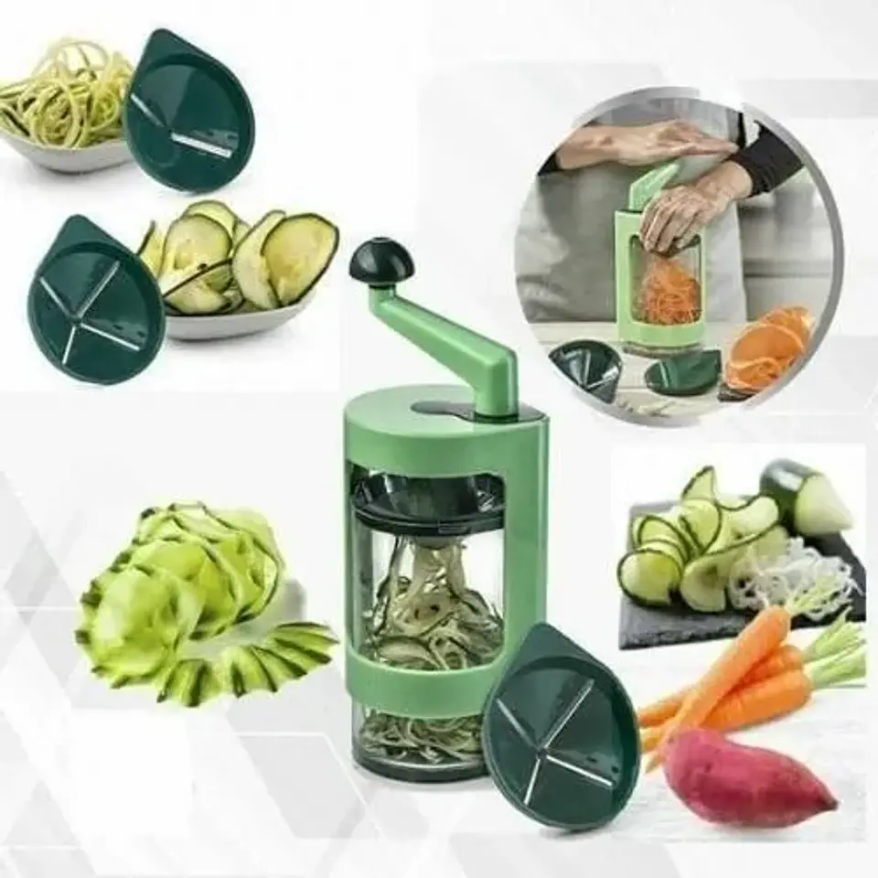 Rallador Verduras Espiral Multiuso Rebanador Cortador Picador 1