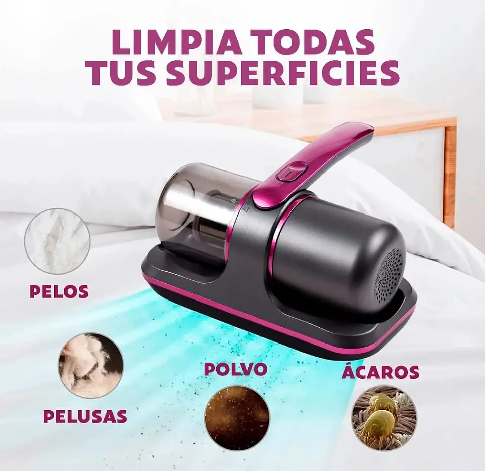 Aspiradora Anti Acaros / Desinfeccion UV / Batería Recargable Multiuso Auto  2