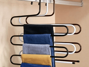 Gancho Ropa Metálico Pantalones Colgador 5 En 1 