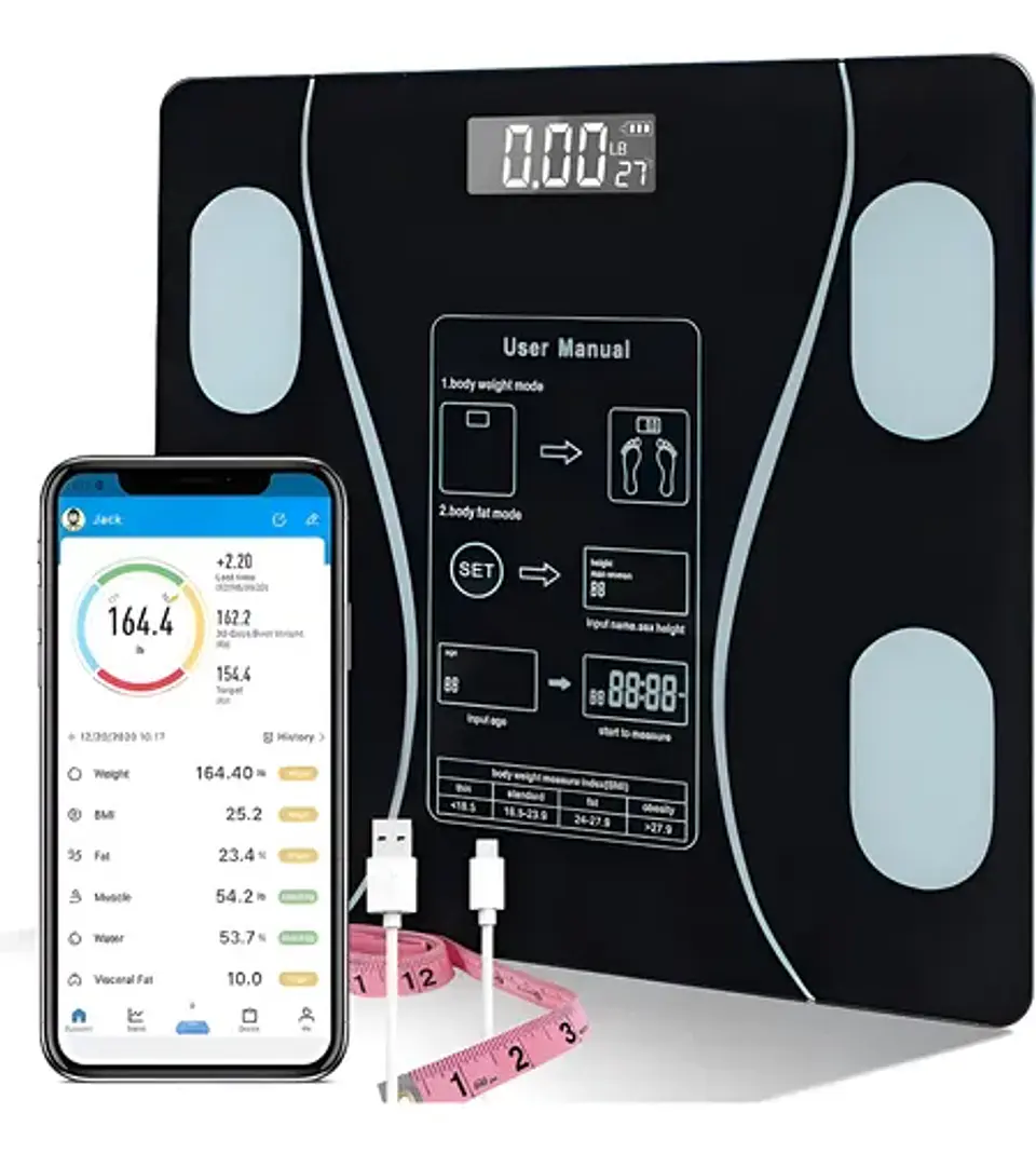 Báscula Electrónica De Baño Bluetooth Inteligente  2