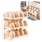 Huevera Plegable Organizador De Huevos Soporte Para Cocina Color Nude - Miniatura 3