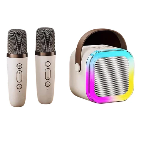Parlante Con1 Microfonos Bluetooth Portátil Inalambrico
