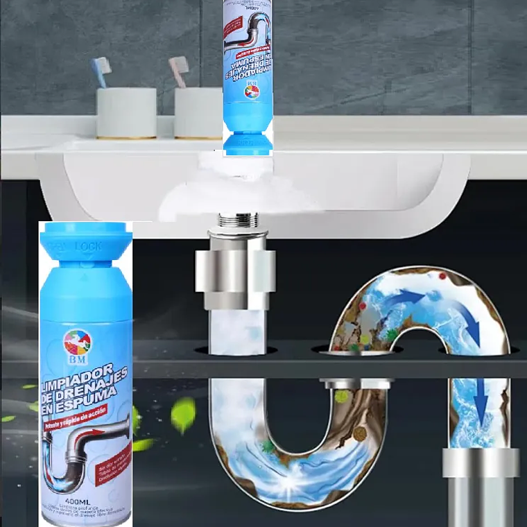 Limpia Y Destapa Drenaje De Alcantarillado Potente Espuma 2