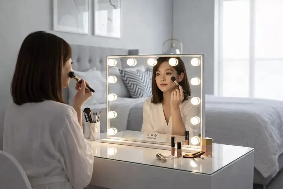 Espejo Tocador Hollywood Maquillaje Con 13 Luces Led Táctil 1