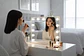 Espejo Tocador Hollywood Maquillaje Con 13 Luces Led Táctil - Miniatura 2