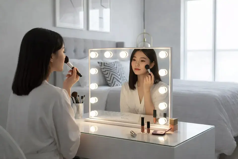 Espejo Tocador Hollywood Maquillaje Con 13 Luces Led Táctil 2