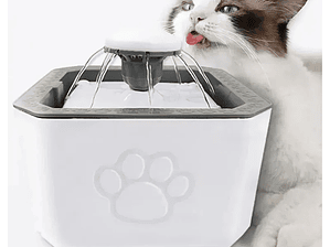 Dispensador De Agua Para Mascotas Electrico Gatos Perros Blanco 