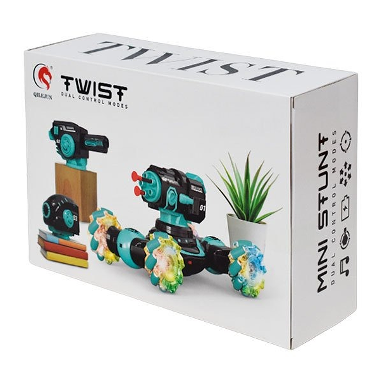 Tanque RC Yugari 4WD Lanzacohetes Negro con Balas Agua y Dardos 1