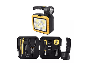 Lámpara Linterna Solar Led Portátil 4 En1 Kit De Herramientas
