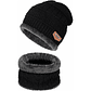 Set Calentador Gorro Mas Bufanda De Cuello Invierno Unisex - Miniatura 3