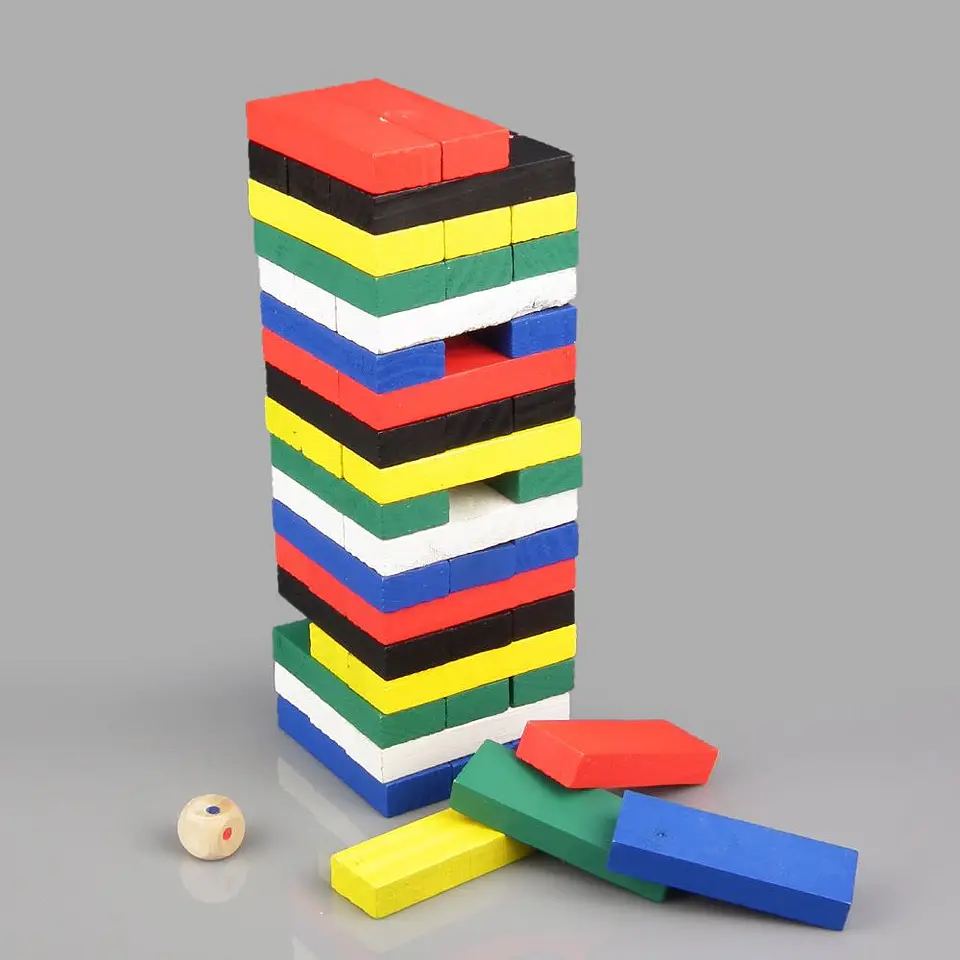 Jenga Juguete de Madera Juego De Mesa 4