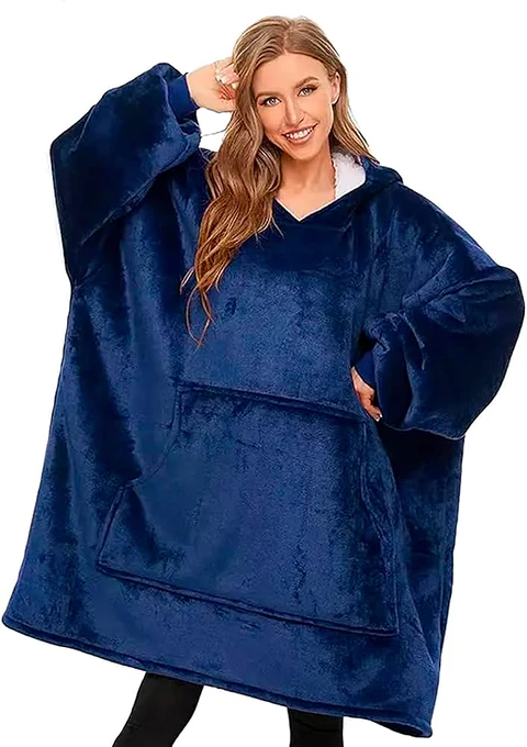 Maxi Poleron Sherpa Con Chiporro Manta Invierno Niños Adulto