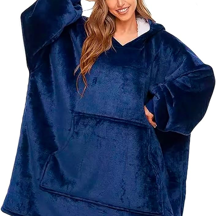 Maxi Poleron Sherpa Con Chiporro Manta Invierno Niños Adulto 1