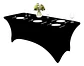 Mantel Forro En Spandex Para Mesa Plegable 1.80 Mts Negro Liso - Miniatura 2