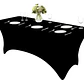 Mantel Forro En Spandex Para Mesa Plegable 1.80 Mts Negro Liso - Miniatura 2