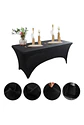 Mantel Forro En Spandex Para Mesa Plegable 1.80 Mts Negro Liso - Miniatura 3