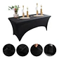 Mantel Forro En Spandex Para Mesa Plegable 1.80 Mts Negro Liso - Miniatura 3