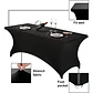 Mantel Forro En Spandex Para Mesa Plegable 1.80 Mts Negro Liso - Miniatura 4