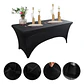 Mantel Forro En Spandex Para Mesa Plegable 1.80 Mts Negro Liso - Miniatura 5