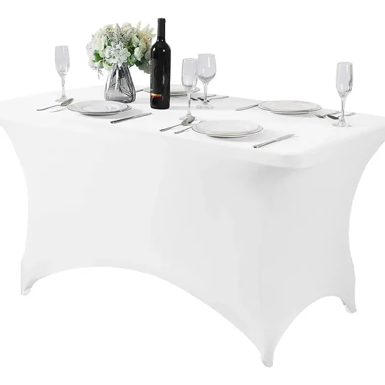 Mantel Forro En Spandex Para Mesa Plegable 1.80 Mts Negro Liso 6