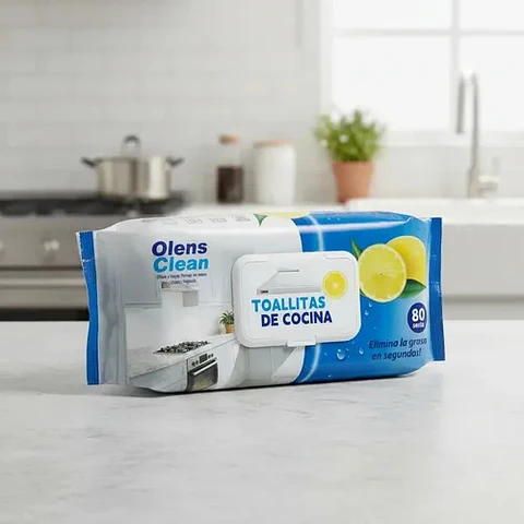 Pack de 80 Toallitas Húmedas para Cocina Limón