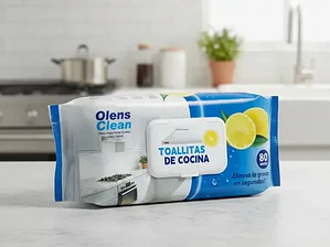 Pack de 80 Toallitas Húmedas para Cocina Limón